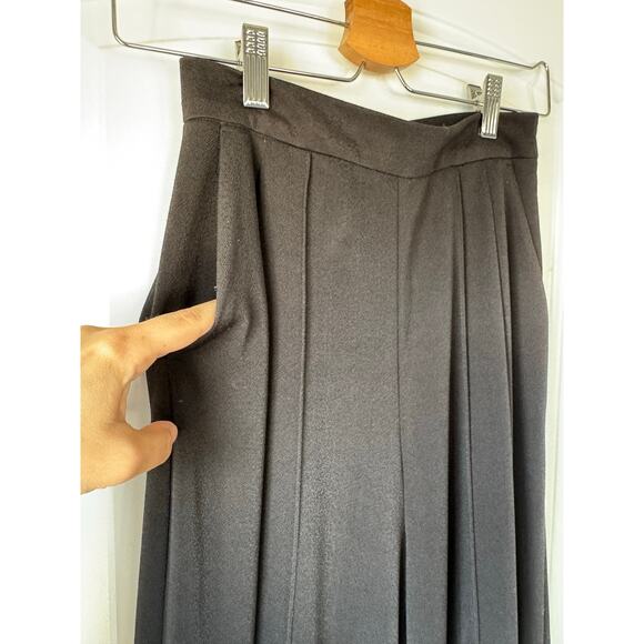 ABS Women’s Wide Leg Trousers Pants Pleated Front Side Zip Black Size 0 - Picture 5 of 8